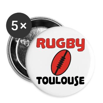 Rugby toulouse - Buttons groß 56 mm (5er Pack) - Weiß - Vorne