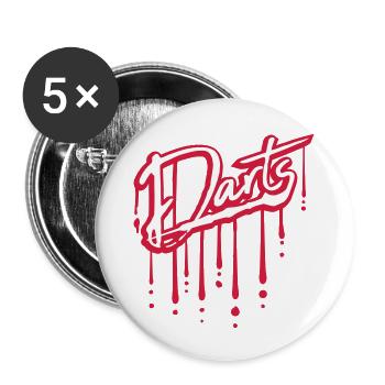 drop graffiti crew dart team logo friends verei - Buttons large 2.2''/56 mm (5-pack) - white - Front