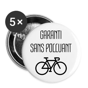 Cyclisme / Cycliste / Vélo / BMX / VTT / Sport - Lot de 5 grands badges (56 mm) - blanc - Devant