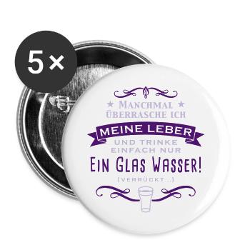 manchmal_uberrasche_ich_meine_leber_c_2c - Buttons groß 56 mm (5er Pack) - Weiß - Vorne