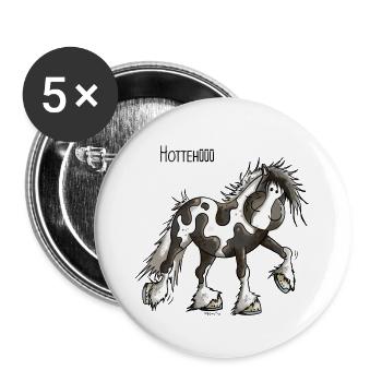 Hottehüüü Irish Tinker - Buttons groß 56 mm (5er Pack) - Weiß - Vorne