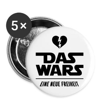 Das Wars - Trennung, Scheidung - Buttons groß 56 mm (5er Pack) - Weiß - Vorne