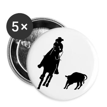 Equestrian Western Riding - Cutting - Buttons large 2.2''/56 mm (5-pack) - white - Front