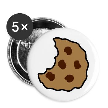 stueck abgebissen keks - Buttons groß 56 mm (5er Pack) - Weiß - Vorne