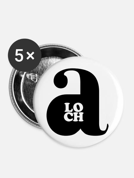 Arschloch - Buttons groß 56 mm (5er Pack) - Weiß