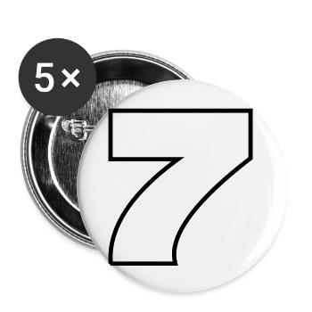 7 - Buttons groß 56 mm (5er Pack) - Weiß - Vorne