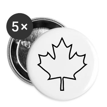 ahornblatt canada Blätter - Buttons groß 56 mm (5er Pack) - Weiß - Vorne