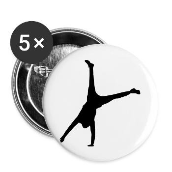 handstand move - Buttons groß 56 mm (5er Pack) - Weiß - Vorne