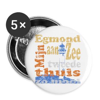Egmond aan Zee Holland - Buttons groß 56 mm (5er Pack) - Weiß - Vorne