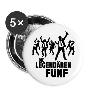 Die Legendären Fünf (Quintett Der Legenden) - Buttons groß 56 mm (5er Pack) - Weiß - Vorne