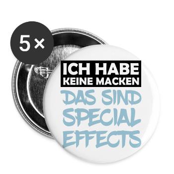 keine_macken_special_effects_2 - Buttons groß 56 mm (5er Pack) - Weiß - Vorne