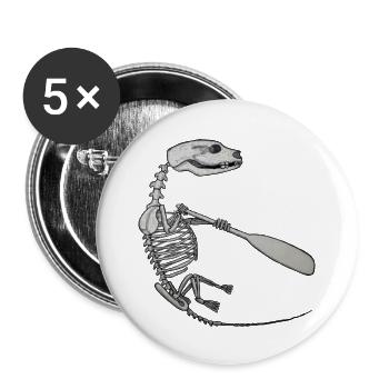 Skeleton Quentin - Buttons large 2.2''/56 mm (5-pack) - white - Front
