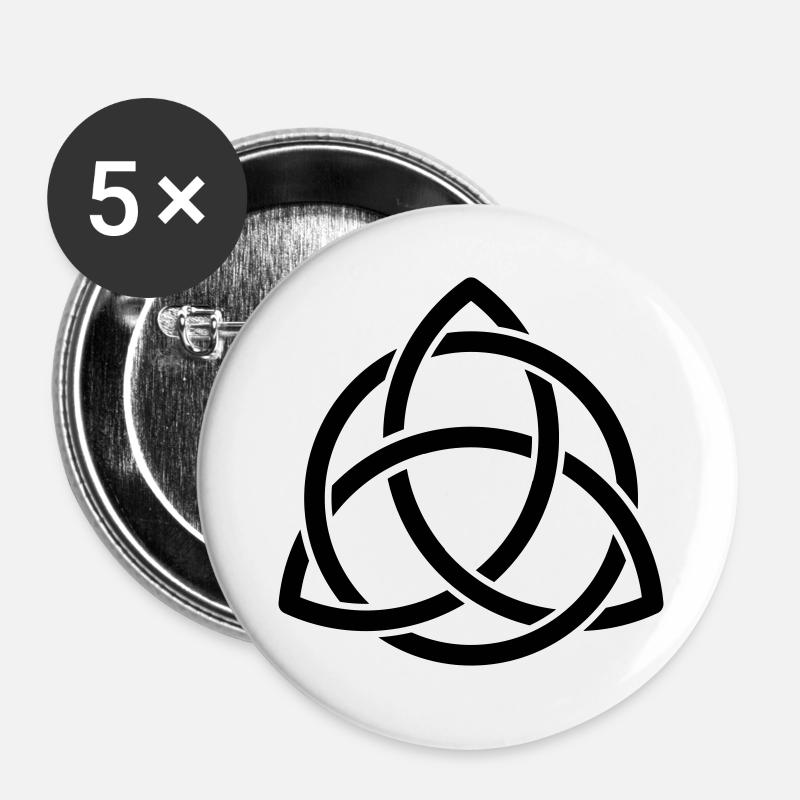 Celtic knots wonderful Celtic symbol - Buttons large 2.2''/56 mm (5-pack) - white