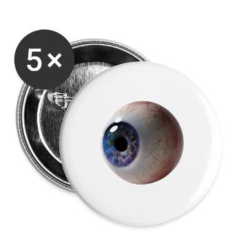 Galaxy eye | Eye outer space universe gift - Buttons large 2.2''/56 mm (5-pack) - white - Front