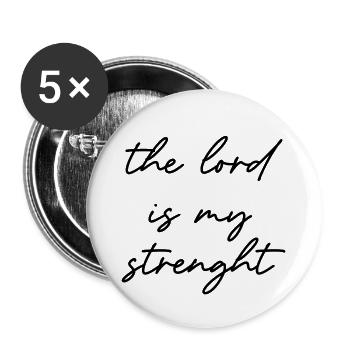 Jesus - Buttons large 2.2''/56 mm (5-pack) - white - Front