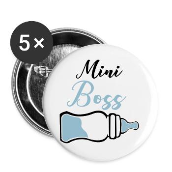patron de biberon - Lot de 5 grands badges (56 mm) - blanc - Devant