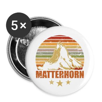 Matterhorn BytheManzanitas - Buttons groß 56 mm (5er Pack) - Weiß - Vorne