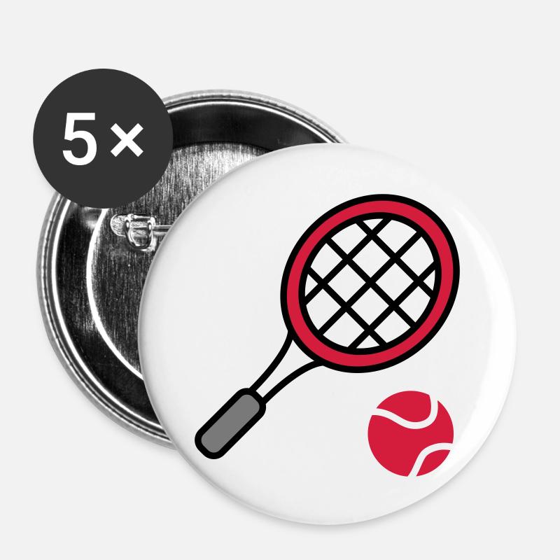 Tennis - Buttons large 2.2''/56 mm (5-pack) - white