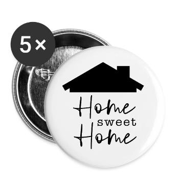 sweet home - Buttons large 2.2''/56 mm (5-pack) - white - Front