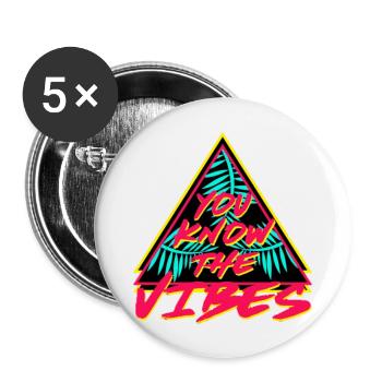 you now the vibez - Buttons large 2.2''/56 mm (5-pack) - white - Front