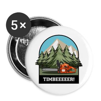 Timbeeeer ! - Lot de 5 grands badges (56 mm) - blanc - Devant
