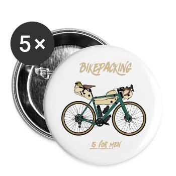 Bikepacking - Buttons groß 56 mm (5er Pack) - Weiß - Vorne