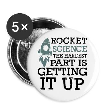 Rocket Science - Buttons groß 56 mm (5er Pack) - Weiß - Vorne