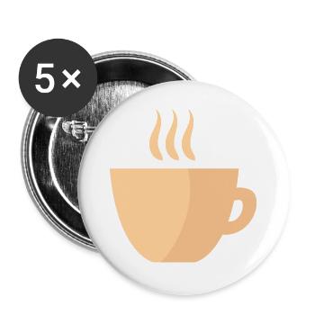 coffee - Buttons groß 56 mm (5er Pack) - Weiß - Vorne