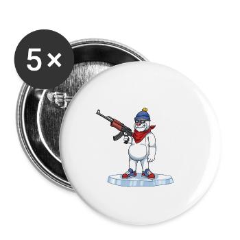 Ganz Dünnes Eis Mein Freund - Buttons groß 56 mm (5er Pack) - Weiß - Vorne