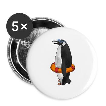 Penguin Lifebuoy Summer Slimming - Buttons large 2.2''/56 mm (5-pack) - white - Front