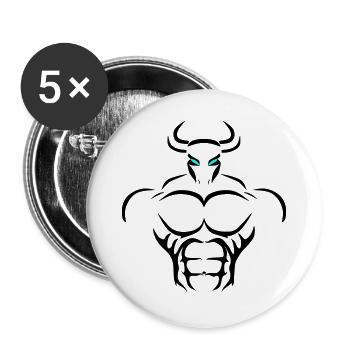 Alpha Taurus Deluxe - Buttons large 2.2''/56 mm (5-pack) - white - Front