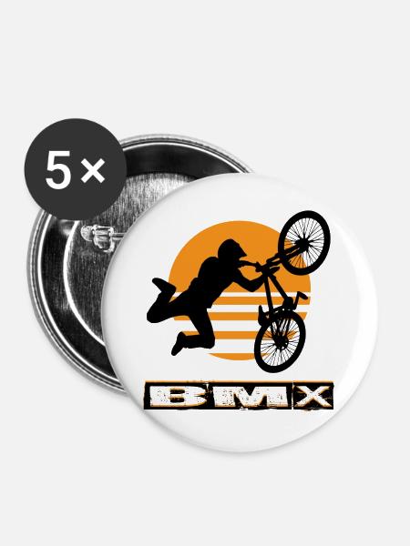BMX Bike - Buttons groß 56 mm (5er Pack) - Weiß