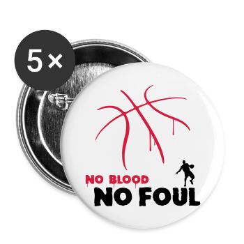 Basketball - Buttons large 2.2''/56 mm (5-pack) - white - Front