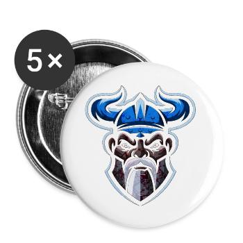 Viking Esports emblem - Buttons large 2.2''/56 mm (5-pack) - white - Front