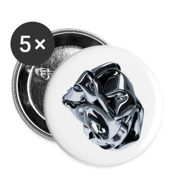 Futuristic 3D - Buttons large 2.2''/56 mm (5-pack) - white - Front