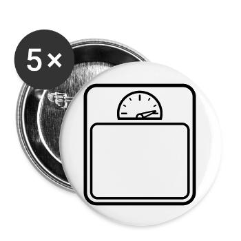 Fat Weight Scale - Buttons large 2.2''/56 mm (5-pack) - white - Front