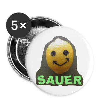 TOMZOFF Sauer - Buttons groß 56 mm (5er Pack) - Weiß - Vorne