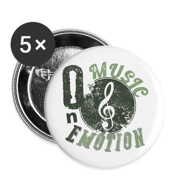 One music one emotion - Lot de 5 grands badges (56 mm) - blanc - Devant