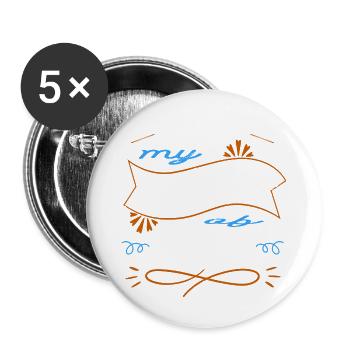idée actuelle droits des animaux véganisme génial - Lot de 5 grands badges (56 mm) - blanc - Devant