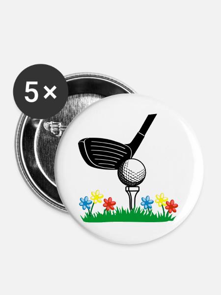 Welle - Buttons groß 56 mm (5er Pack) - Weiß