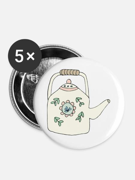 teekanne - Buttons groß 56 mm (5er Pack) - Weiß