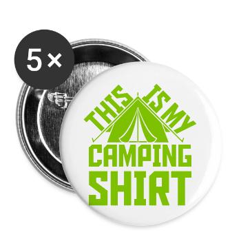 C’est mon camping - Lot de 5 grands badges (56 mm) - blanc - Devant