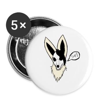 Raven - Buttons groß 56 mm (5er Pack) - Weiß - Vorne