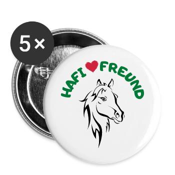 Hafi Liebe - Buttons groß 56 mm (5er Pack) - Weiß - Vorne