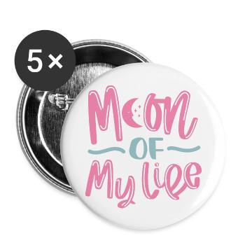 Moon of My Life - Buttons groß 56 mm (5er Pack) - Weiß - Vorne