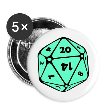 Cube - Buttons large 2.2''/56 mm (5-pack) - white - Front