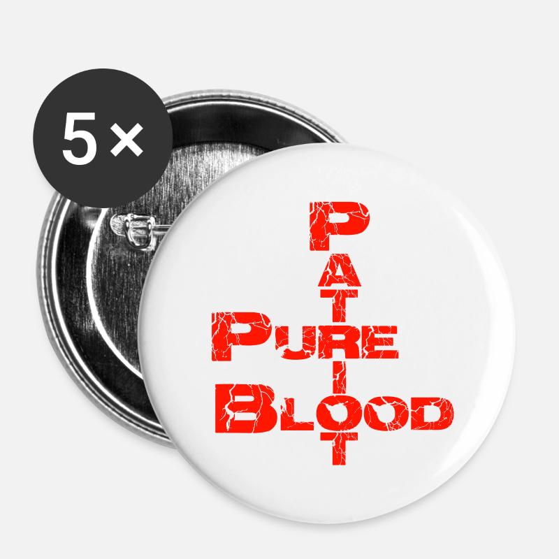 Pure Blood - Buttons large 2.2''/56 mm (5-pack) - white