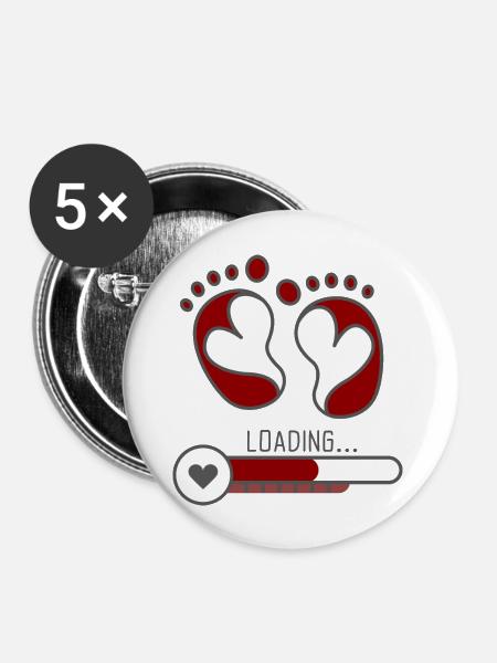 Baby loading - Buttons groß 56 mm (5er Pack) - Weiß
