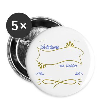 hund boxer humor bullterrier - Buttons groß 56 mm (5er Pack) - Weiß - Vorne