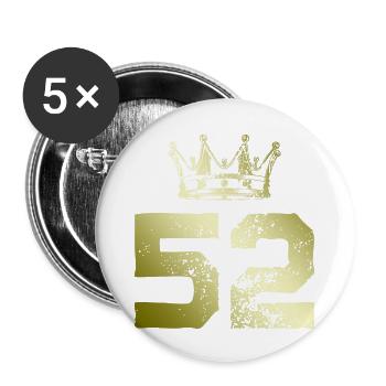 52 Number crown - Buttons large 2.2''/56 mm (5-pack) - white - Front